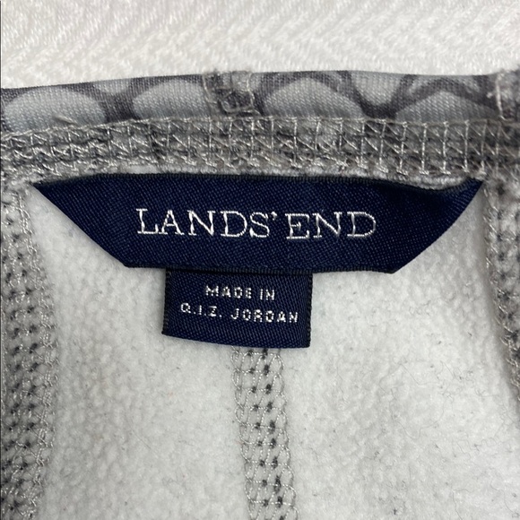 Lands' End Quarter-Zip Pullover Sweatshirt Reflective Performance Gray Size 12 - Picture 2 of 16